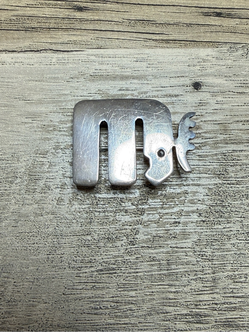Silver Moose pin or pendant Small Animal Accent